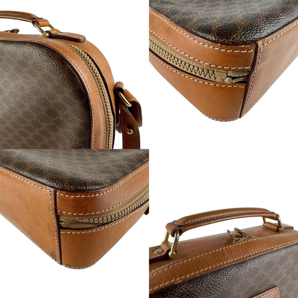 Celine shoulder bag brown Macadam coated canvas - Picture 4 of 4